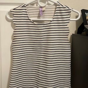 Black and white tank top.